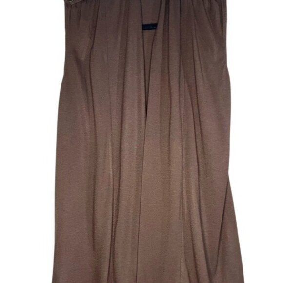 Liz Claiborne Brown Sleeveless Waterfall Open Front Cardigan Vest Women’s Size M - Picture 3 of 12